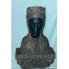 Busto Antiguo Virgen de Montserrat - Escultura Terracota La Moreneta Años 50-60