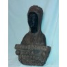 Busto Antiguo Virgen de Montserrat - Escultura Terracota La Moreneta Años 50-60