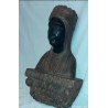 Busto Antiguo Virgen de Montserrat - Escultura Terracota La Moreneta Años 50-60