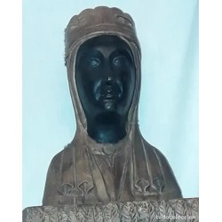 Busto Antiguo Virgen de Montserrat - Escultura Terracota La Moreneta Años 50-60