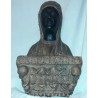 Busto Antiguo Virgen de Montserrat - Escultura Terracota La Moreneta Años 50-60