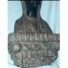 Busto Antiguo Virgen de Montserrat - Escultura Terracota La Moreneta Años 50-60