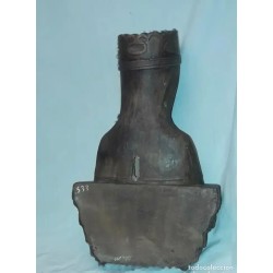 Busto Antiguo Virgen de Montserrat - Escultura Terracota La Moreneta Años 50-60