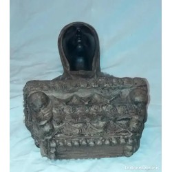 Busto Antiguo Virgen de Montserrat - Escultura Terracota La Moreneta Años 50-60