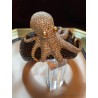 Brazalete Rígido con Pulpo Cristalizado - Joya Decorativa Exclusiva