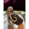 Brazalete Rígido con Pulpo Cristalizado - Joya Decorativa Exclusiva