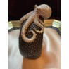 Brazalete Rígido con Pulpo Cristalizado - Joya Decorativa Exclusiva