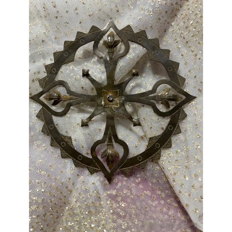 Elegante Nimbo Vintage de Metal - Aureola Religiosa para Figura Religiosa Elegante Nimbo Vintage de Metal - Aureola Religiosa para Figura Religiosa