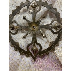Elegante Nimbo Vintage de Metal - Aureola Religiosa para Figura Religiosa