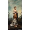 EUGÈNE HABERT (Francia, 1876 - 1916). Figura femenina. Óleo sobre lienzo.