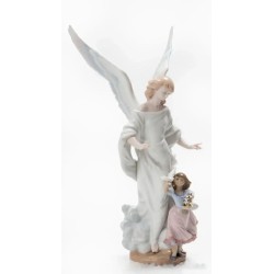 Figura Lladró Ángel de la Guarda - Porcelana Policromada Numerada Colección Limitada