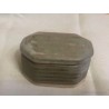 Caja Pequeña de Cerámica Artesanal Gris - Joyero Vintage Octogonal Rústico