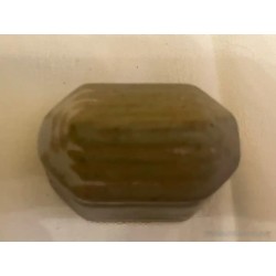 Caja Pequeña de Cerámica Artesanal Gris - Joyero Vintage Octogonal Rústico