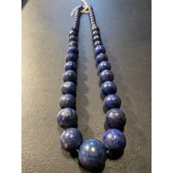 Collar de Lapislázuli en Degradado - Esferas de Piedra Natural Azul