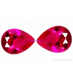 Pareja de Rubíes Naturales Talla Pera de 1,20 Quilates - Gemas Certificadas