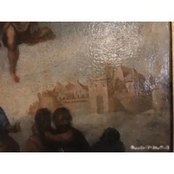 Óleo Antiguo de la Asunción de la Virgen Siglo XVII - Arte Religioso Barroco