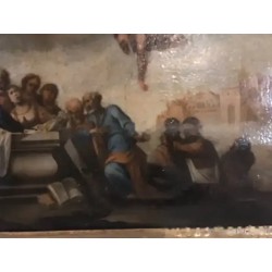 Óleo Antiguo de la Asunción de la Virgen Siglo XVII - Arte Religioso Barroco