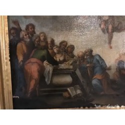 Óleo Antiguo de la Asunción de la Virgen Siglo XVII - Arte Religioso Barroco