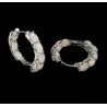 Pendientes de Ópalo de Fuego en Plata - Elegancia Multicolor y Brillante