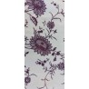 Mantón de Manila de Seda Crema con Bordado Floral en Tono Morado - Pieza Textil