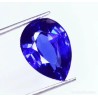 Zafiro con talla de gota de 19.32 quilates en tono azul vibrante