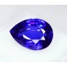 Zafiro con talla de gota de 19.32 quilates en tono azul vibrante