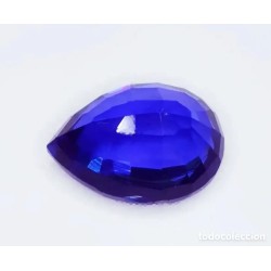 Zafiro con talla de gota de 19.32 quilates en tono azul vibrante