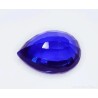 Zafiro con talla de gota de 19.32 quilates en tono azul vibrante