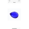 Zafiro con talla de gota de 19.32 quilates en tono azul vibrante