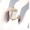 Anillo de plata con turmalina verde y detalle de flor de coral - Joya única