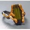 Anillo de plata con turmalina natural - Joya única y artesanal
