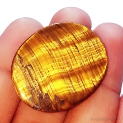 Piedra natural de ojo de tigre de 42.90CT con brillo dorado