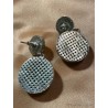 Pendientes de plata con cristales verdes y circonitas