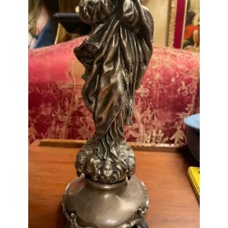 Escultura Virgen Inmaculada en Plata de Ley - Figura Religiosa Arte Sacro Vintage