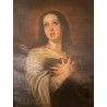 Óleo Inmaculada Siglo XVII Escuela de Murillo - Pintura Religiosa Barroca Marco
