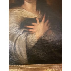 Óleo Inmaculada Siglo XVII Escuela de Murillo - Pintura Religiosa Barroca Marco