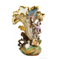 Jarrones Porcelana Isabelinos Vintage Escenas Pastoriles Colección - siglo XIX