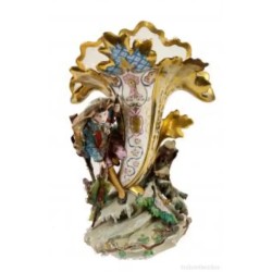 Jarrones Porcelana Isabelinos Vintage Escenas Pastoriles Colección - siglo XIX