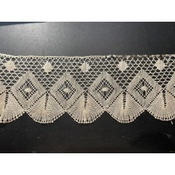 Encaje Antiguo Bolillos Vintage Pieza Textil Artesanal Coleccionista