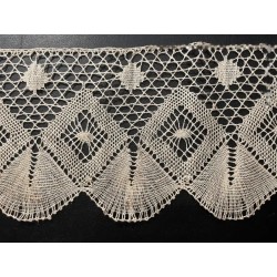 Encaje Antiguo Bolillos Vintage Pieza Textil Artesanal Coleccionista
