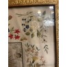 Bordado Religioso Antiguo Inmaculada Virgen María Obra Maestra Textil Seda y Oro