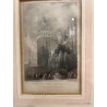 Grabado Vintage Catedral Sevilla Giralda Arte Arquitectónico Histórico
