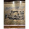Grabado Histórico Convento de la Rábida Técnica Cobre Arte Colonial