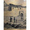 Grabado Histórico Convento de la Rábida Técnica Cobre Arte Colonial