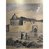 Grabado Histórico Convento de la Rábida Técnica Cobre Arte Colonial