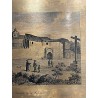 Grabado Histórico Convento de la Rábida Técnica Cobre Arte Colonial