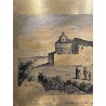 Grabado Histórico Convento de la Rábida Técnica Cobre Arte Colonial