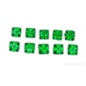 Lote 10 Esmeraldas  Corte Cuadrado Gemas Certificables 3mm