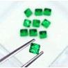 Lote 10 Esmeraldas  Corte Cuadrado Gemas Certificables 3mm