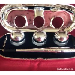 Tintero Vintage Pierre Cardin Plata Maciza Escritorio Ejecutivo
